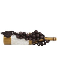 Wine Bottle with Grapes Drawer Pull - 1 1/2 inch Center-to-Center.